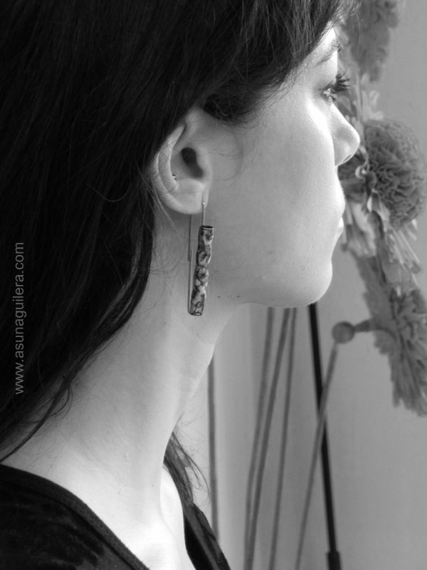 ANA AQUILARE & pendientes TUBOS IRREGULARES